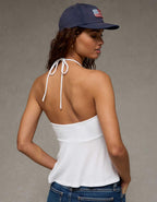 AE Soft & Sexy Halter Cinch Babydoll Top