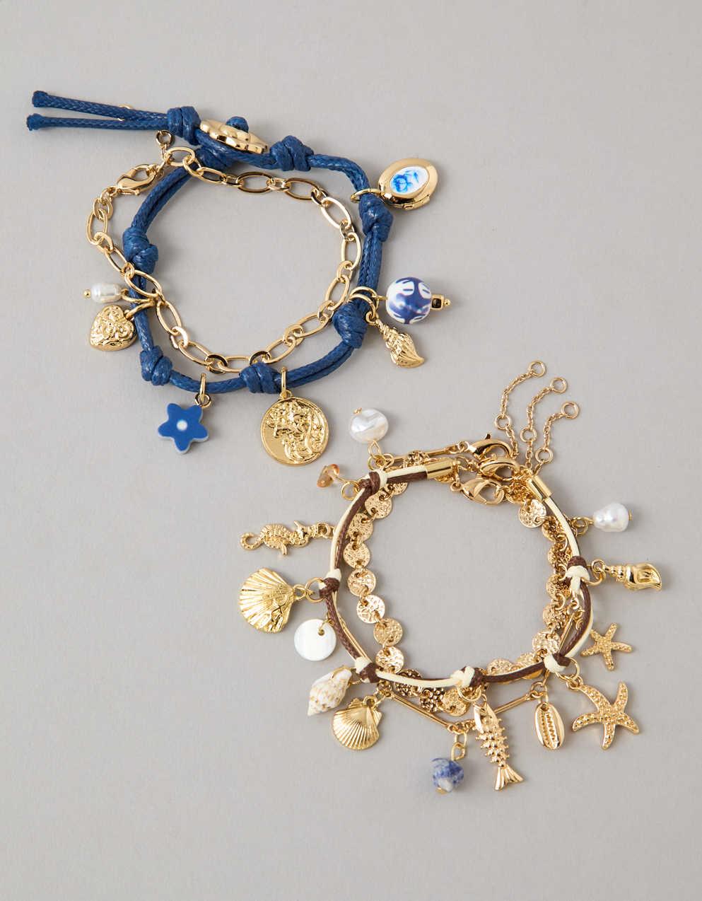 AE Sea Charm Bracelet 3-Pack
