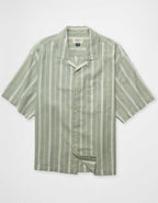 AE Relaxed Fit Linen-Blend Camp Collar Shirt