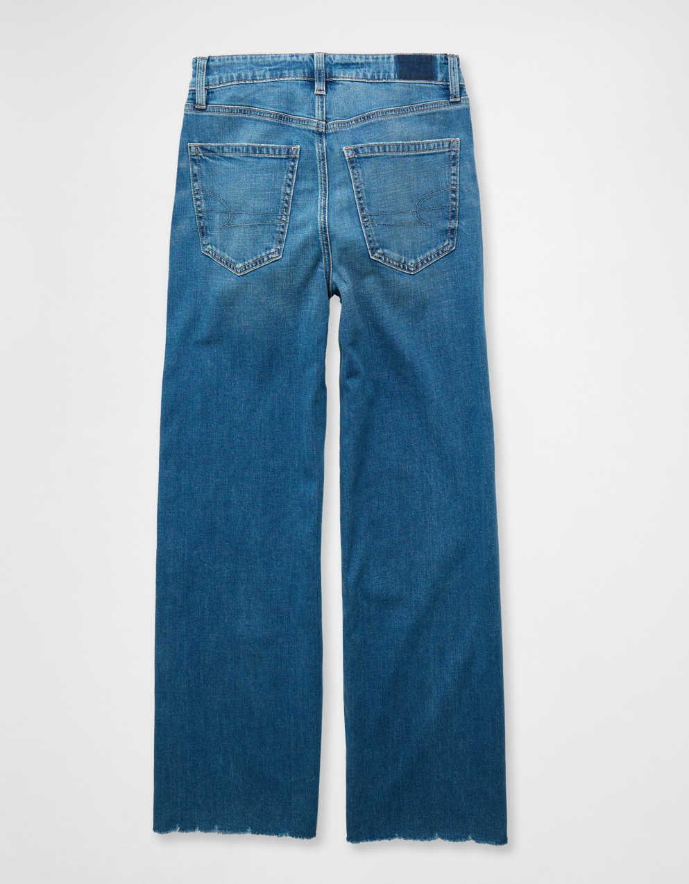 AE Dreamy Drapey Stretch Super High-Waisted Baggy Wide-Leg Jean