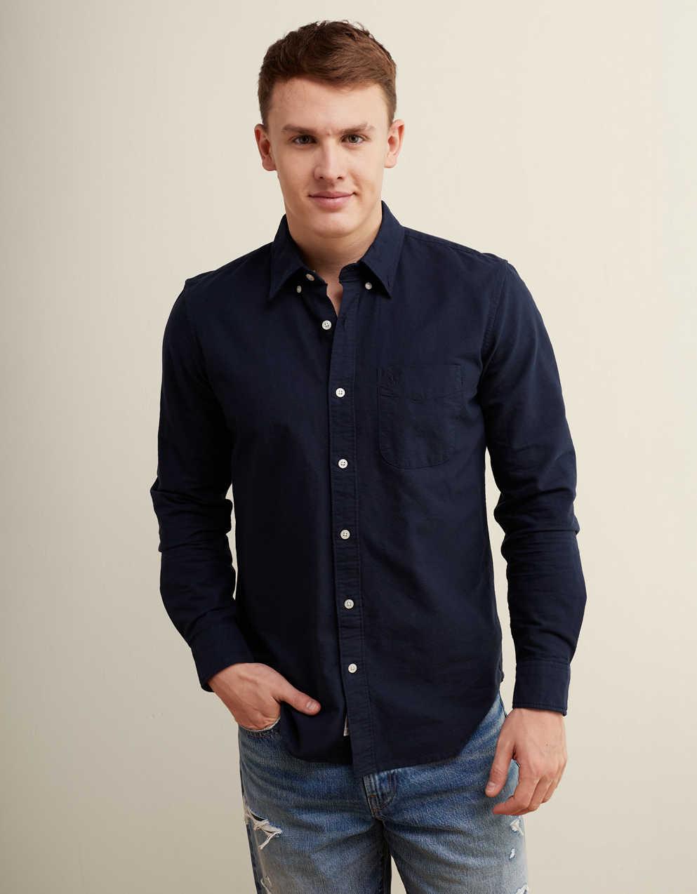 AE Everyday Slim Oxford Button-Up Shirt