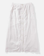 AE Button Front Midi Skirt