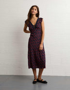 AE Short Sleeve V-Neck Midi Dress