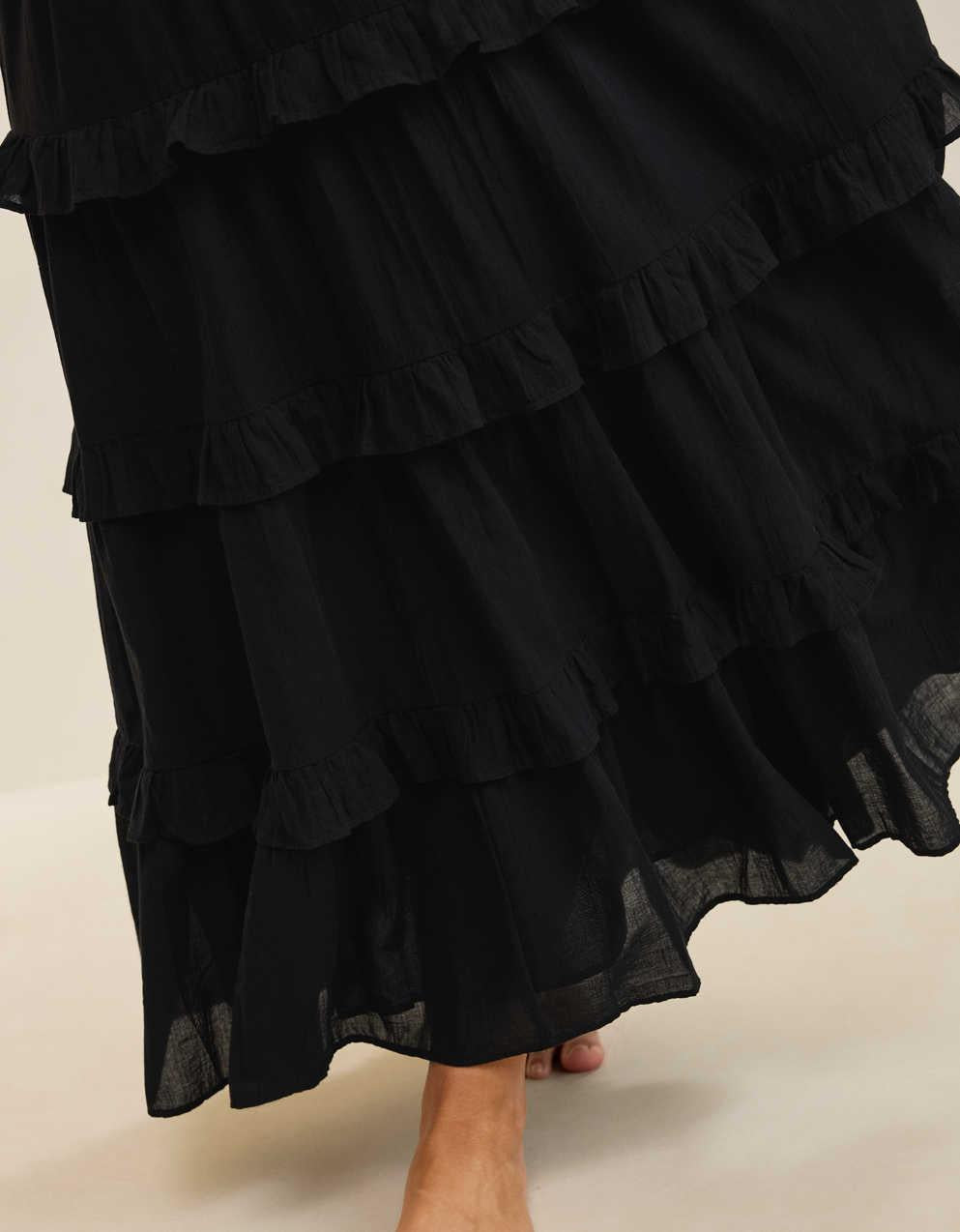 Aerie Ready To Ruffle Tiered Midaxi Skirt