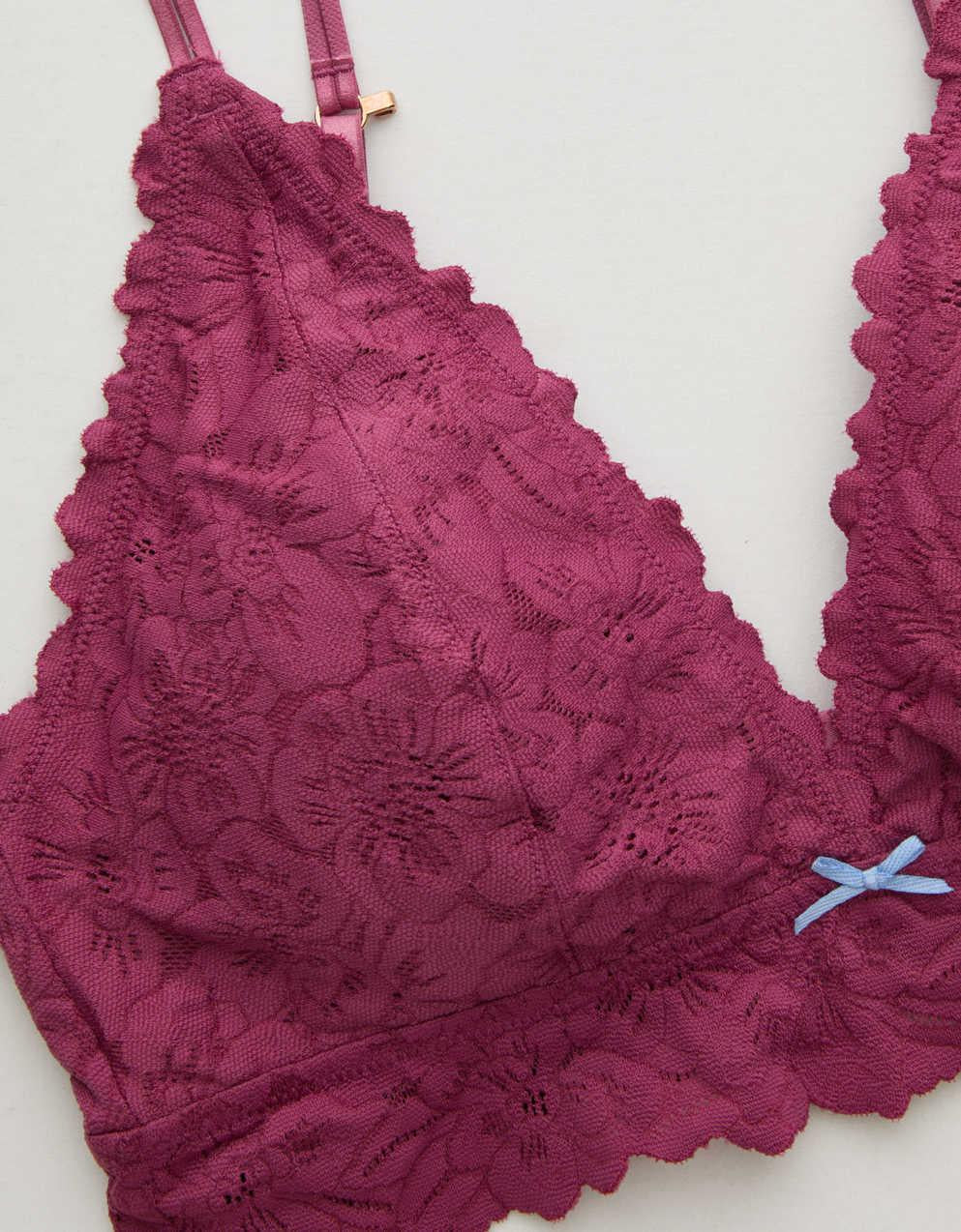 Show Off Rosey Lace Padded Plunge Bralette