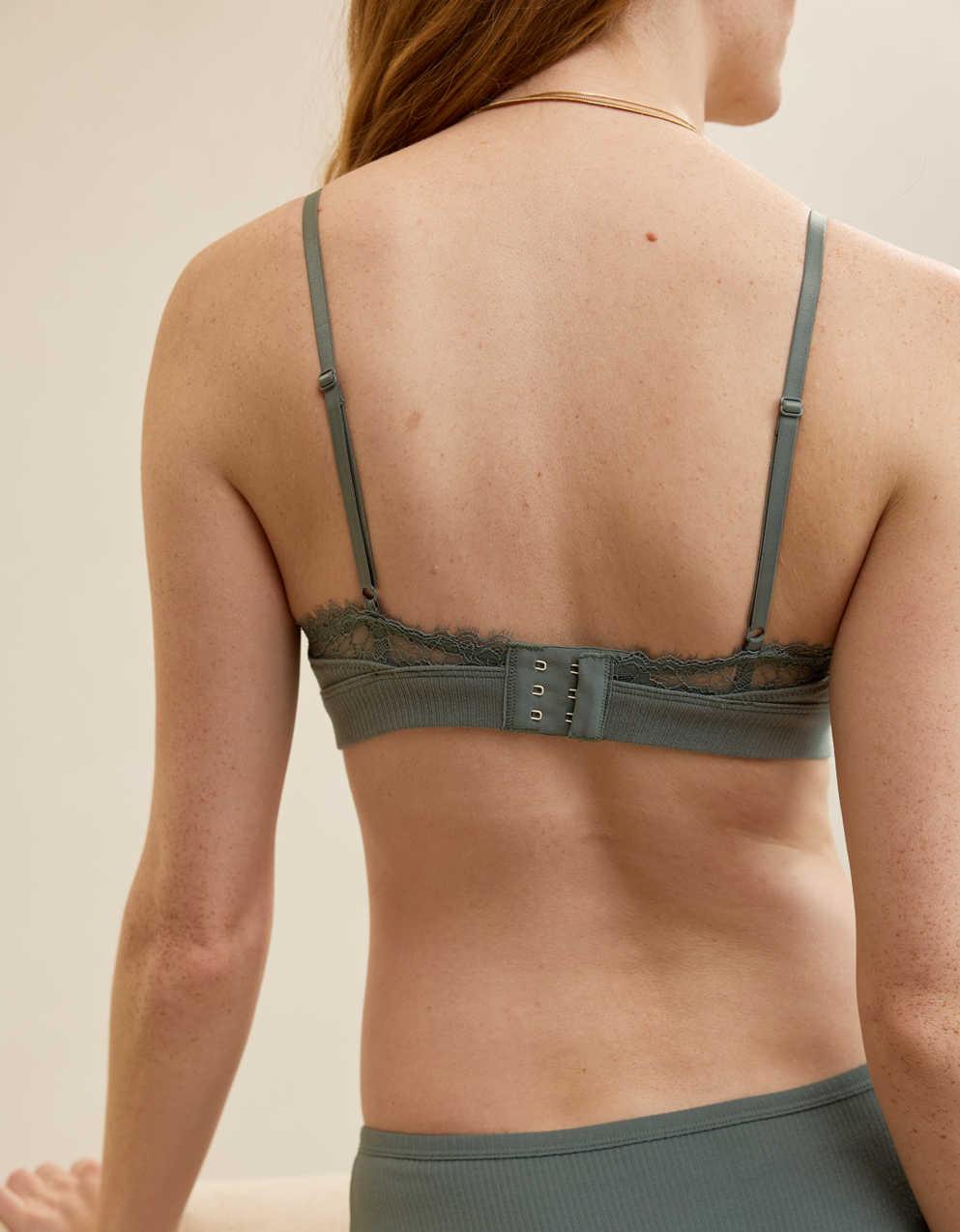 Superchill Cotton Rib Padded Triangle Bralette