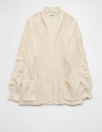 AE Open Front Shaker-Stitch Cardigan