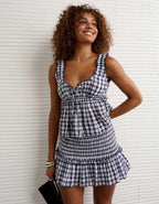 AE Ruched Strap Cropped Tank Top