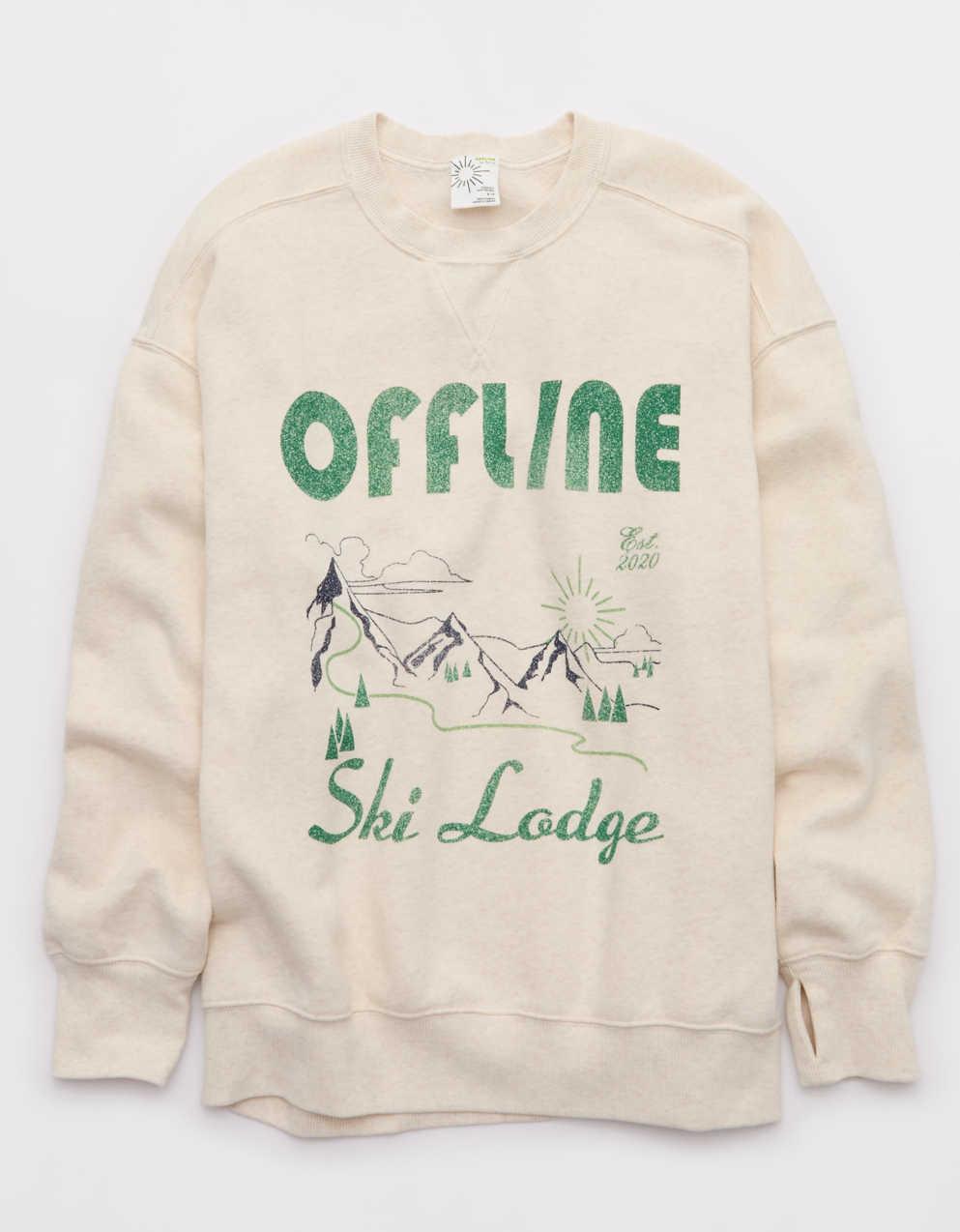 OFFLINE By Aerie Cloud Fleece Oversized Crewneck Sweatshirt