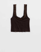 Superchill Cotton Rib Lace Tank Top