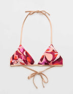 Aerie Reversible Metallic Binding Halter Triangle Bikini Top