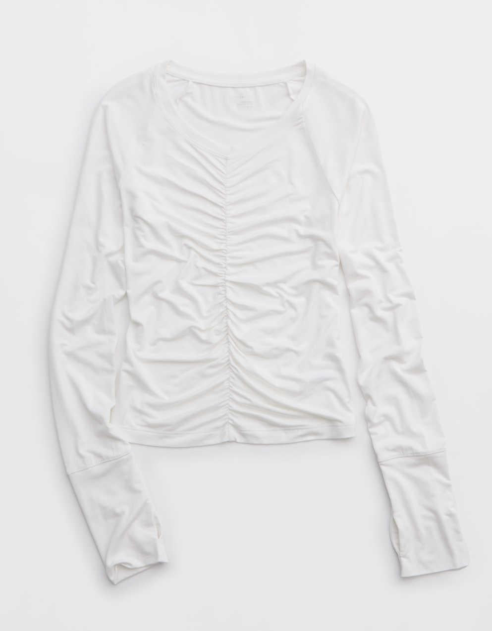 OFFLINE By Aerie Thumbs Up Ruched Long Sleeve T-Shirt