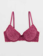 Show Off Vintage Lace Plunge Push Up Bra