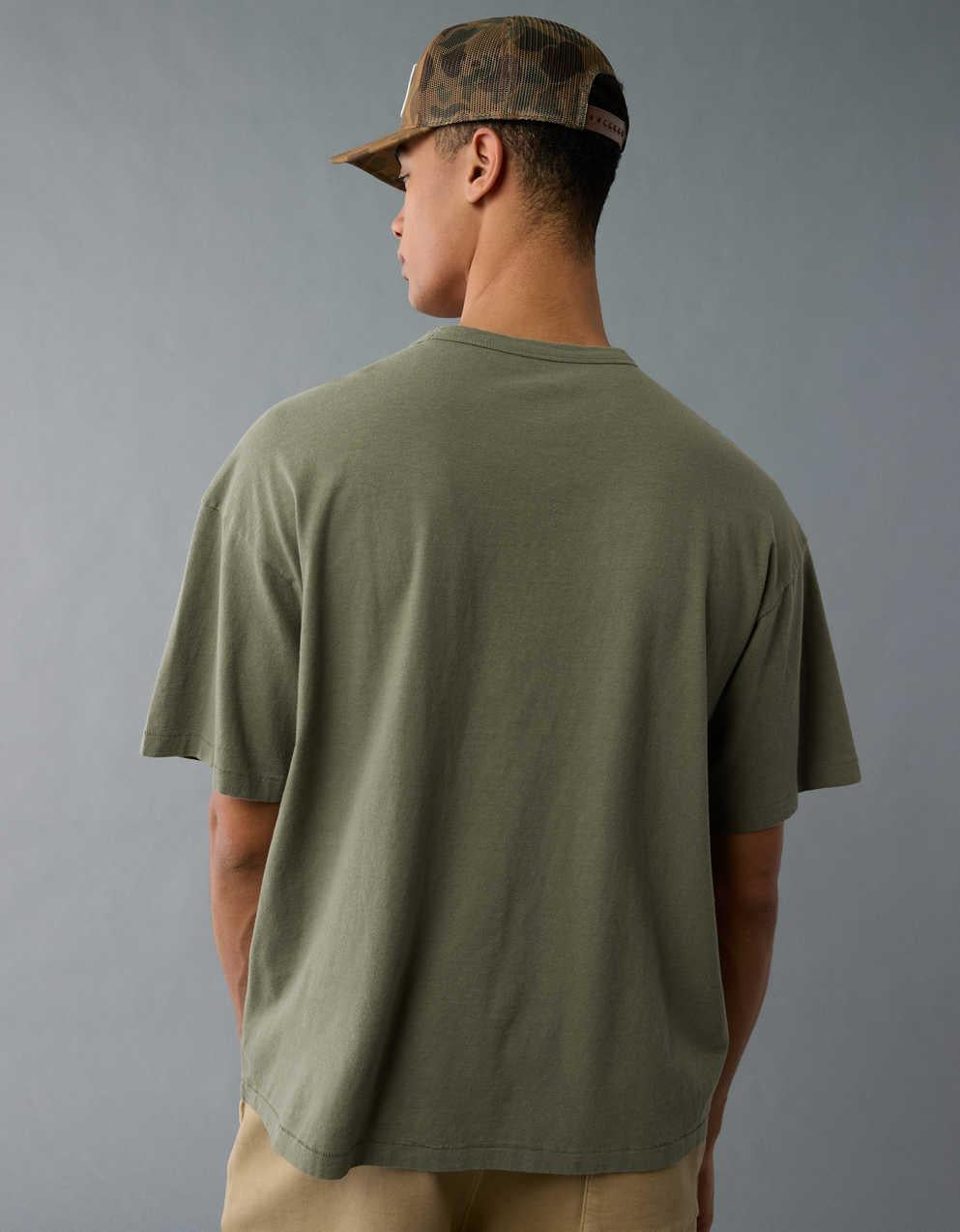 AE Boxy Linen-Blend T-Shirt