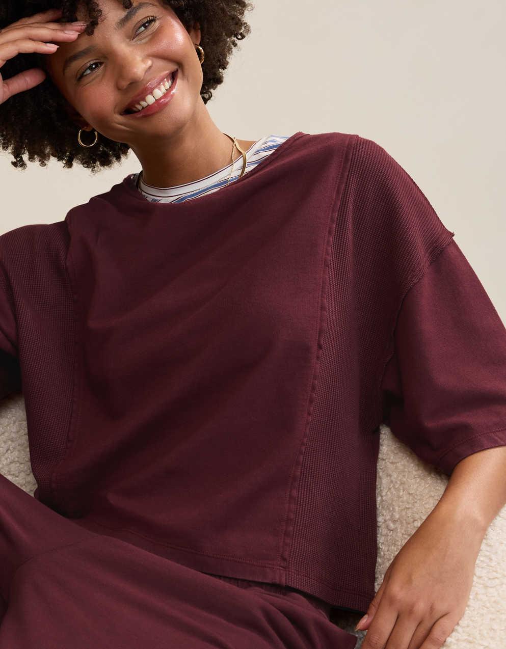 Aerie Unwind Waffle T-Shirt