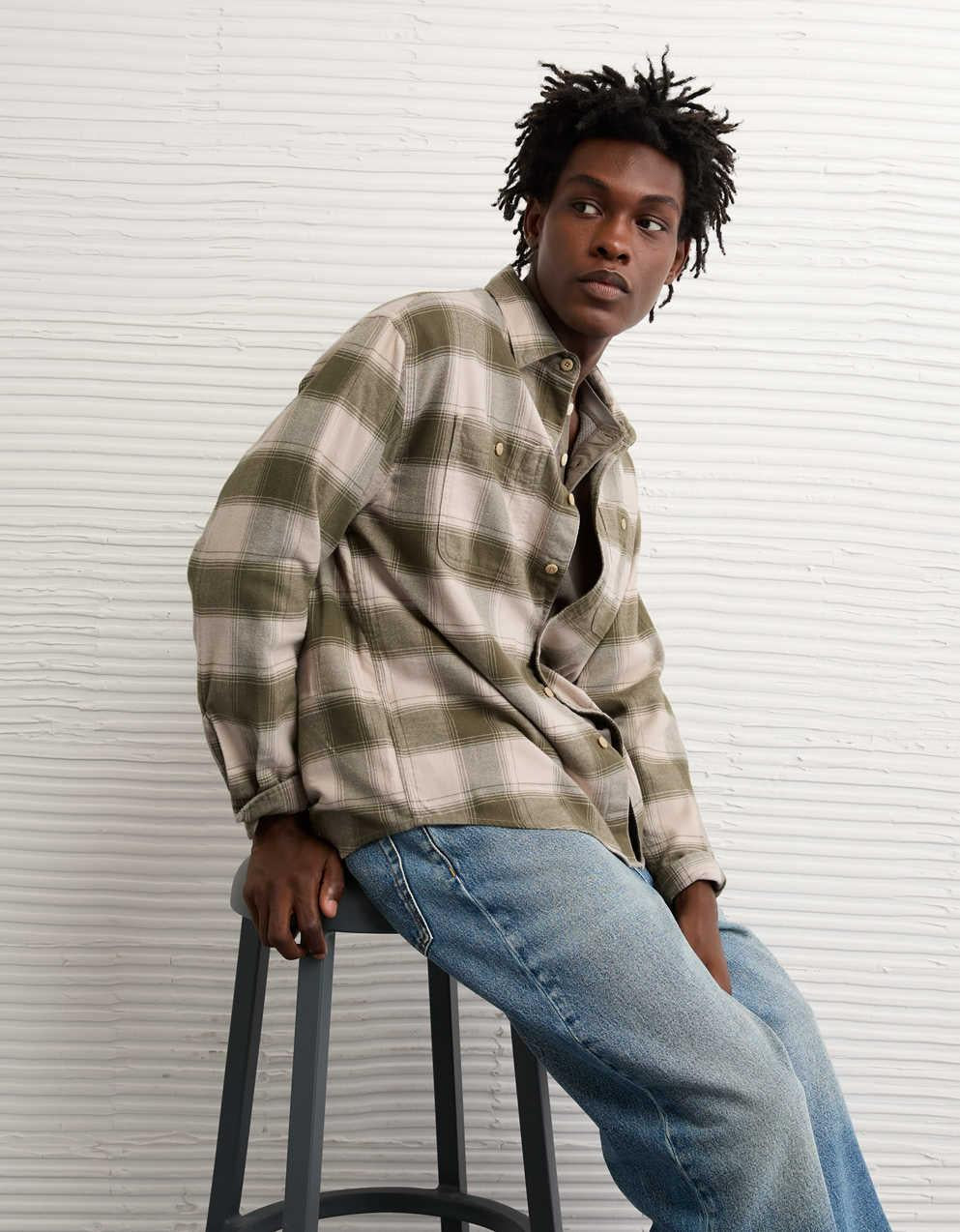 AE Relaxed Fit Everyday Flannel Shirt