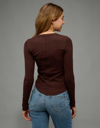 AE Long Sleeve Henley T-Shirt