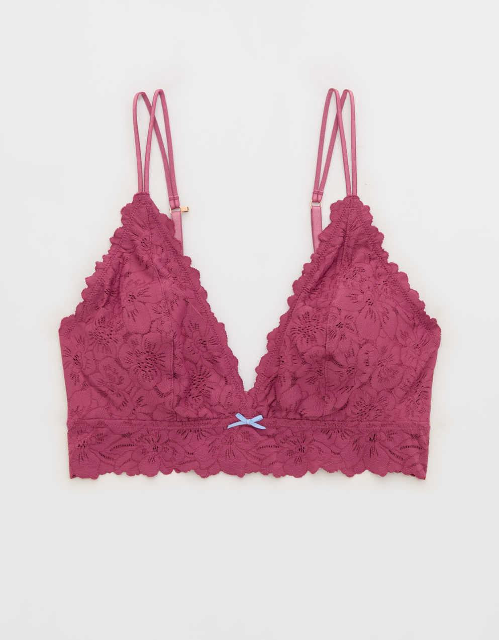 Show Off Rosey Lace Padded Plunge Bralette