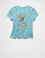 AE Fitted Cropped Graphic T-Shirt