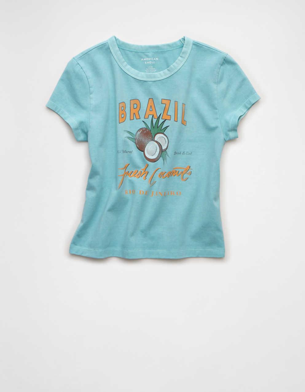 AE Fitted Cropped Graphic T-Shirt