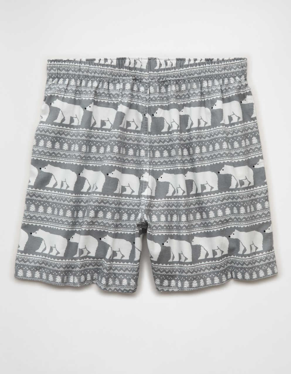 AEO Polar Bears Flannel Pocket Boxer