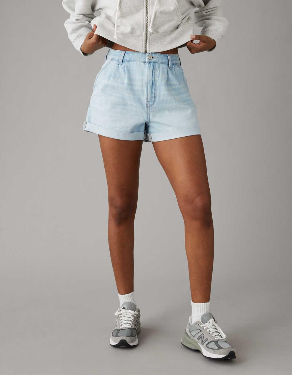 AE Strigid Denim Mom Short