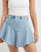 Aerie Denim Circle Mini Skirt