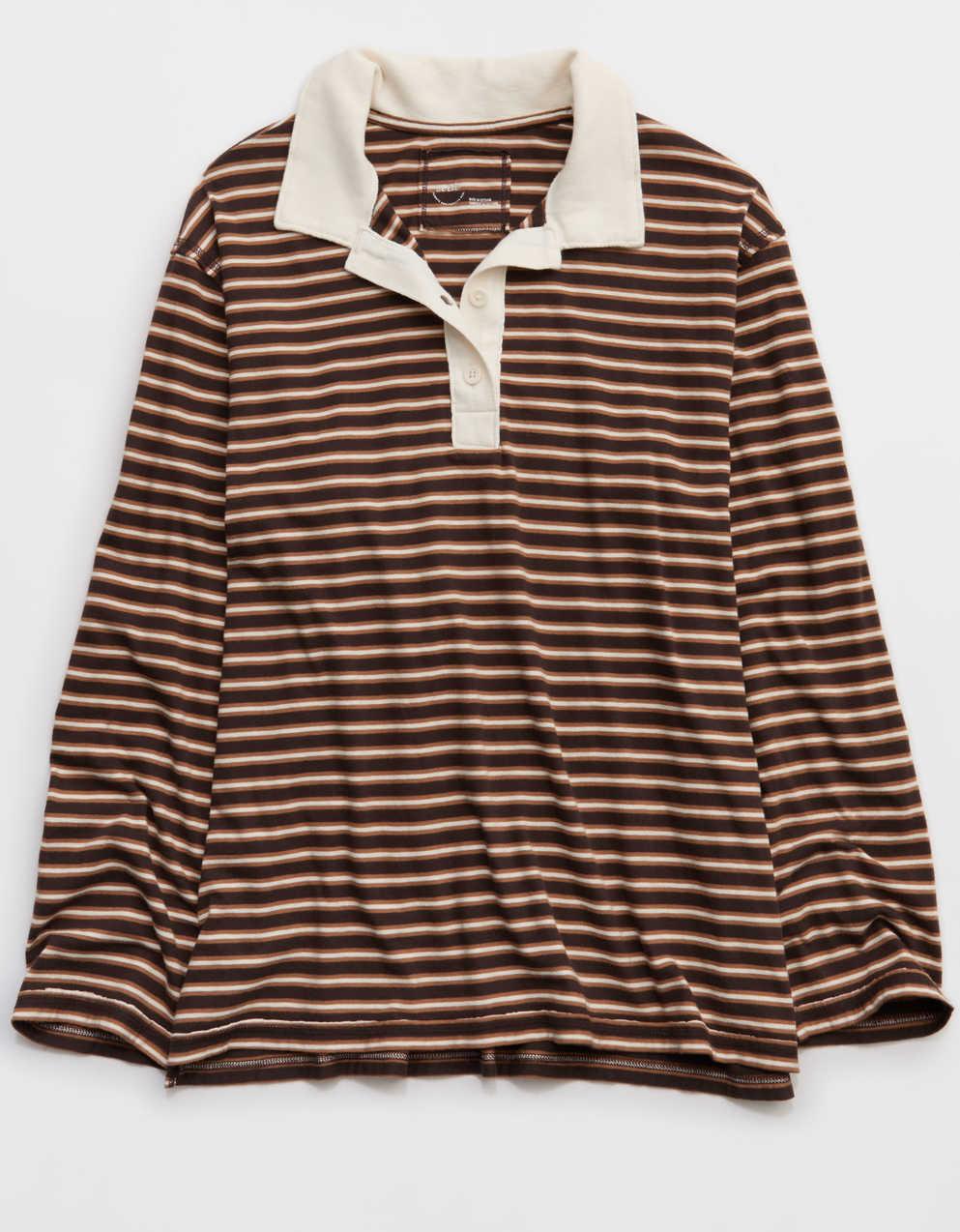 Aerie Cozy Polo Boyfriend T-Shirt