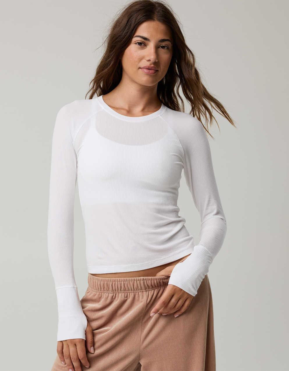 OFFLINE By Aerie Thumbs Up Fitted Ribbed T-Shirt