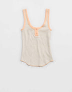 Aerie Ribbed Henley Tank Top