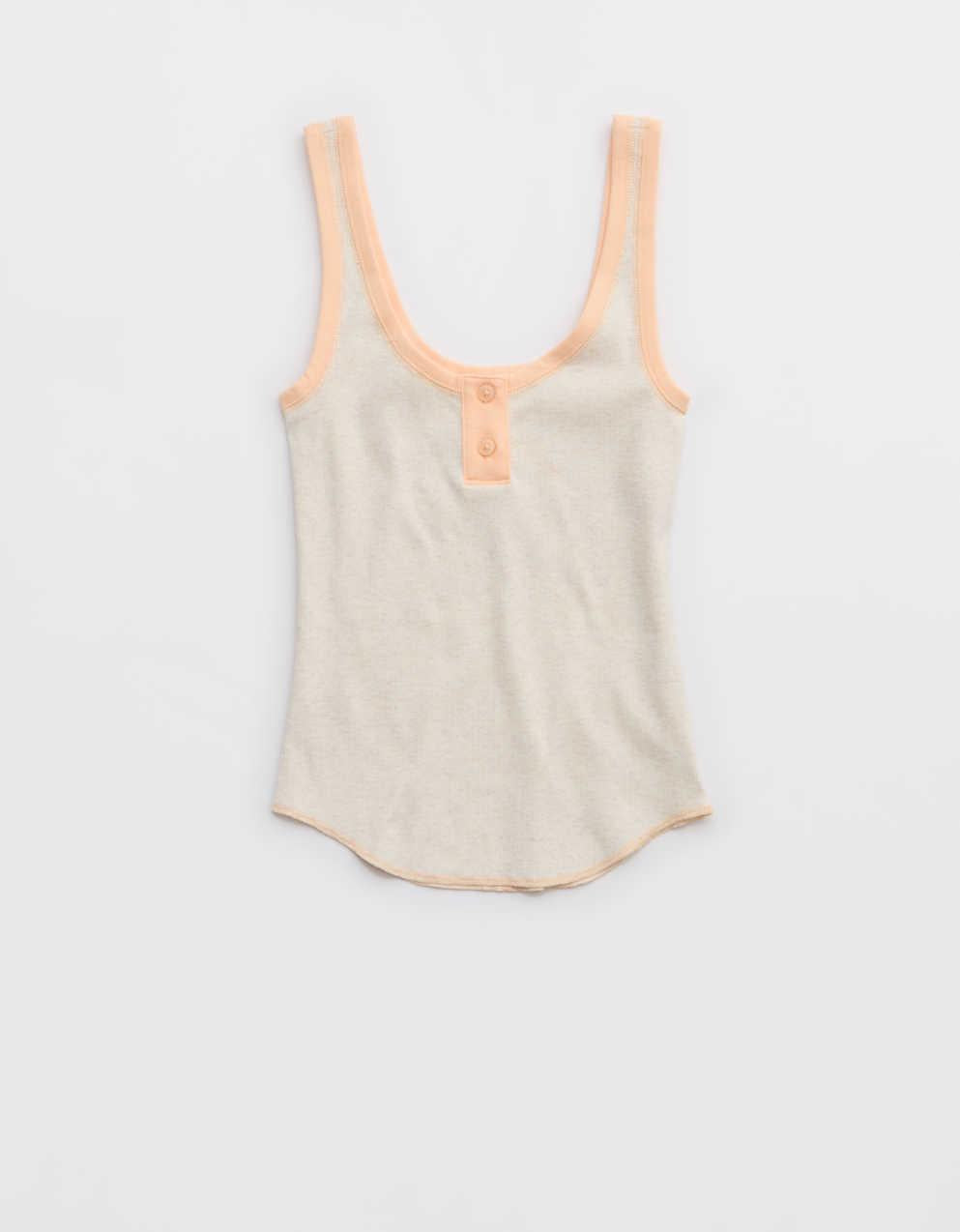 Aerie Ribbed Henley Tank Top