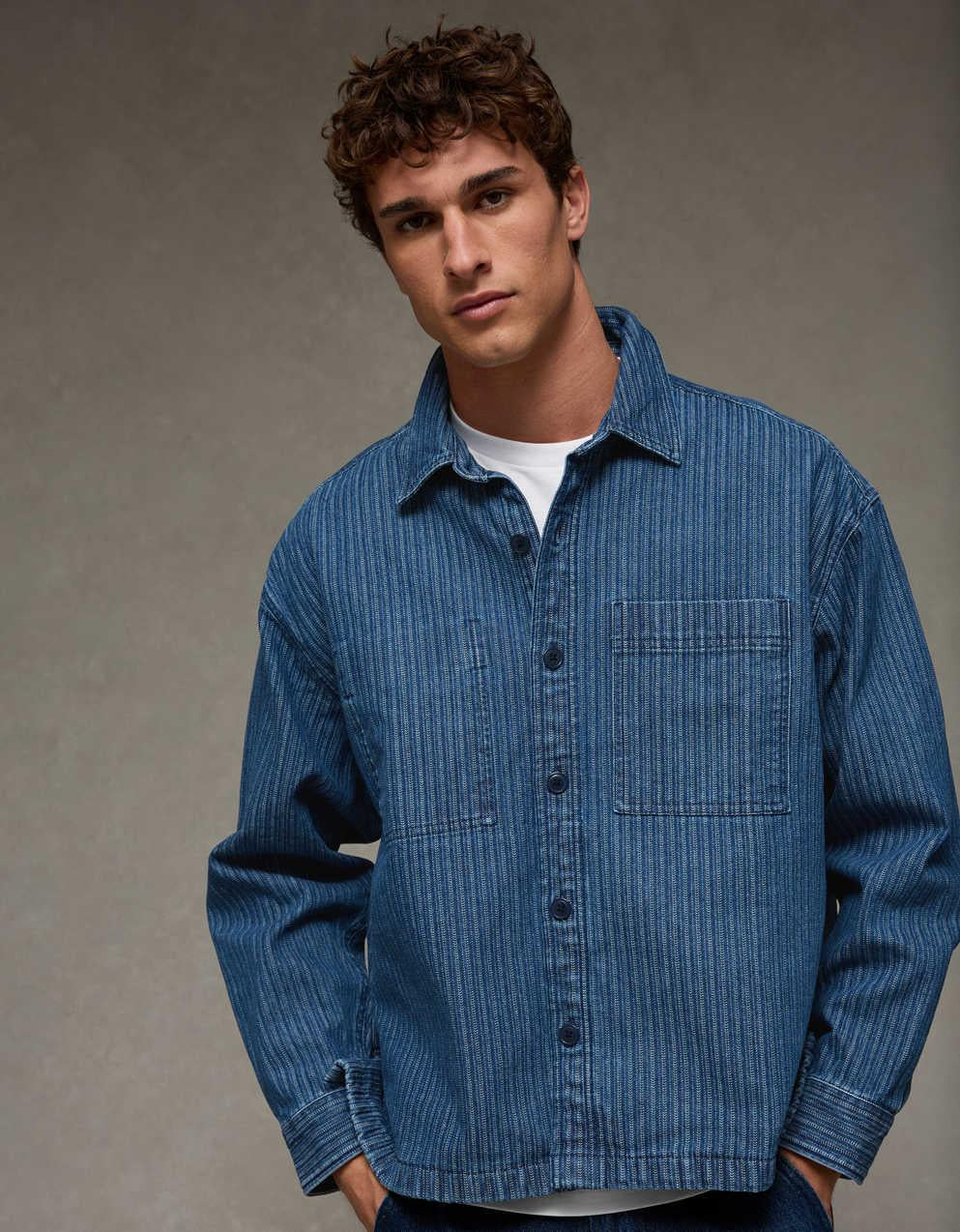 AE Herringbone Shacket