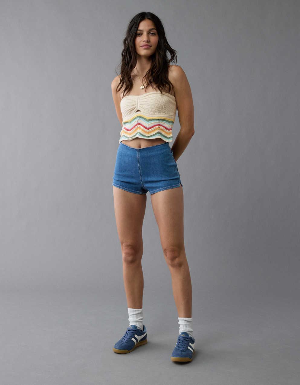 AE Pride Cropped Chevron Crochet Tube Top