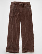 AE Stretch Corduroy Low-Rise Baggy Wide-Leg Pant