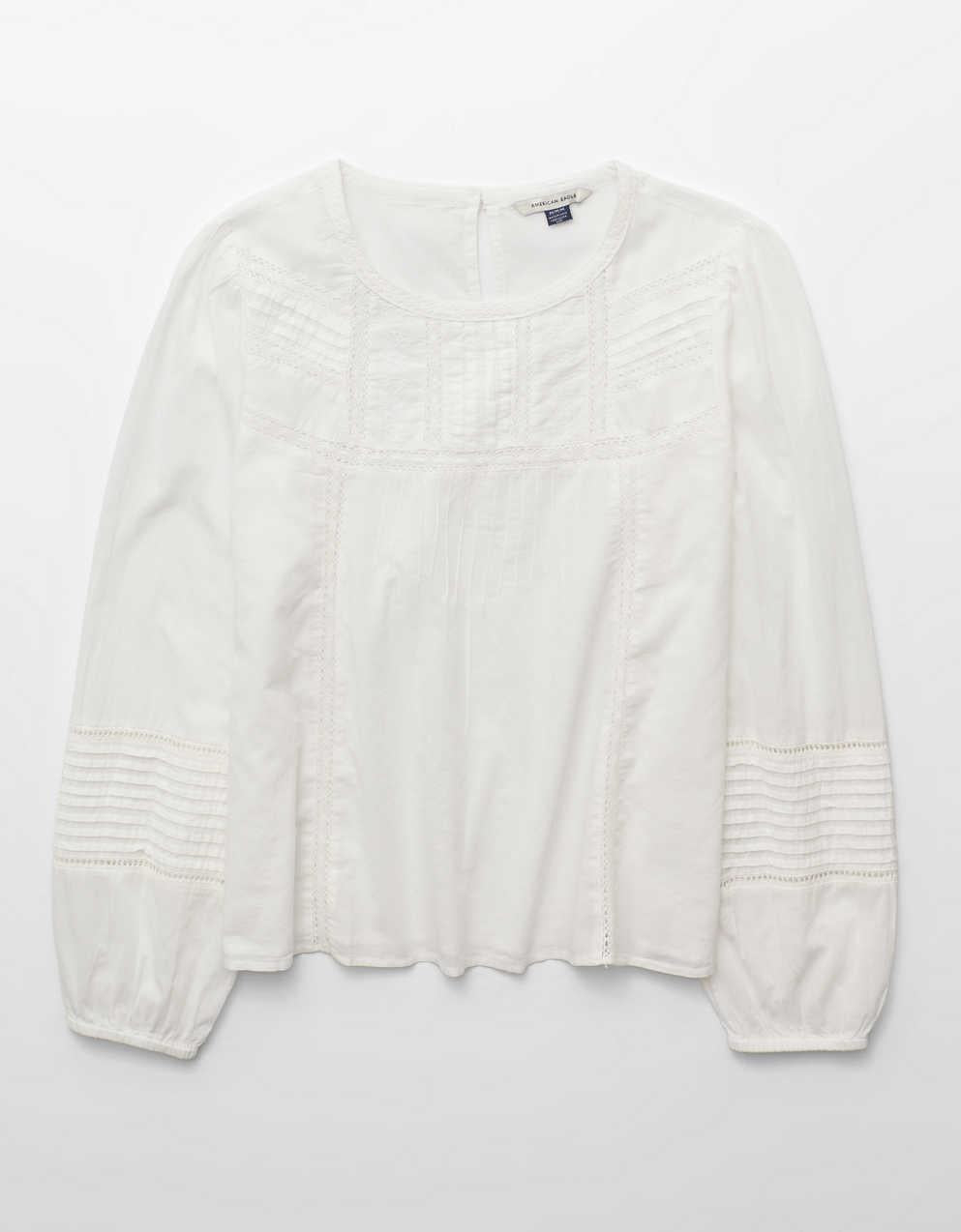 AE Lace Long-Sleeve Blouse