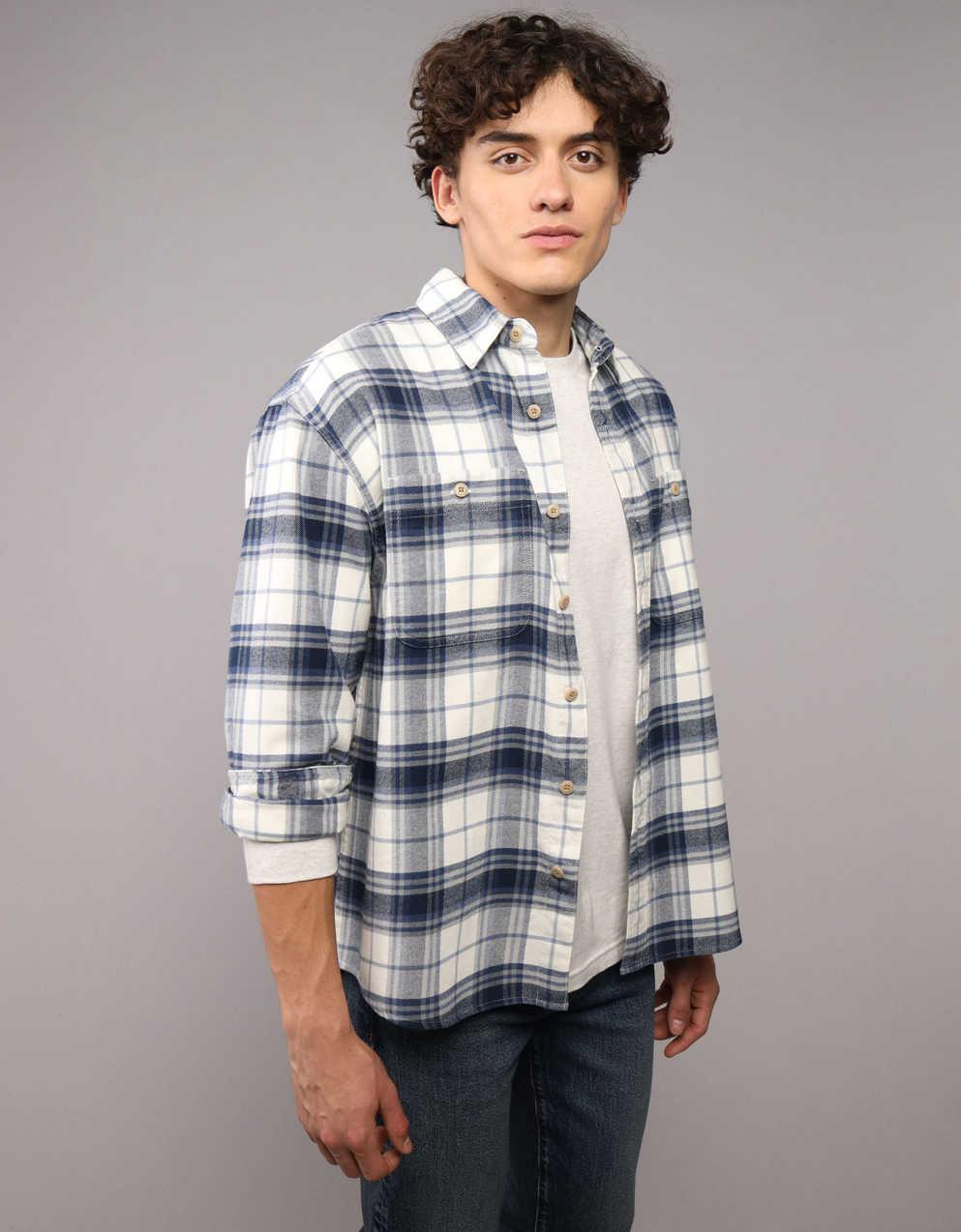 AE Relaxed Fit Everyday Flannel Shirt