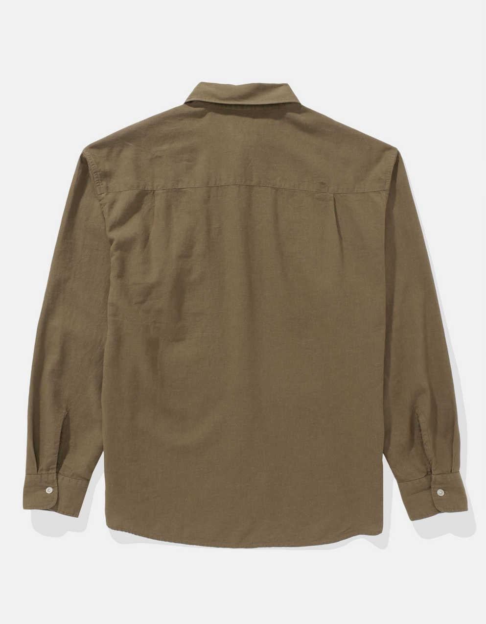 AE Everyday Relaxed Fit Linen-Blend Button-Up Shirt