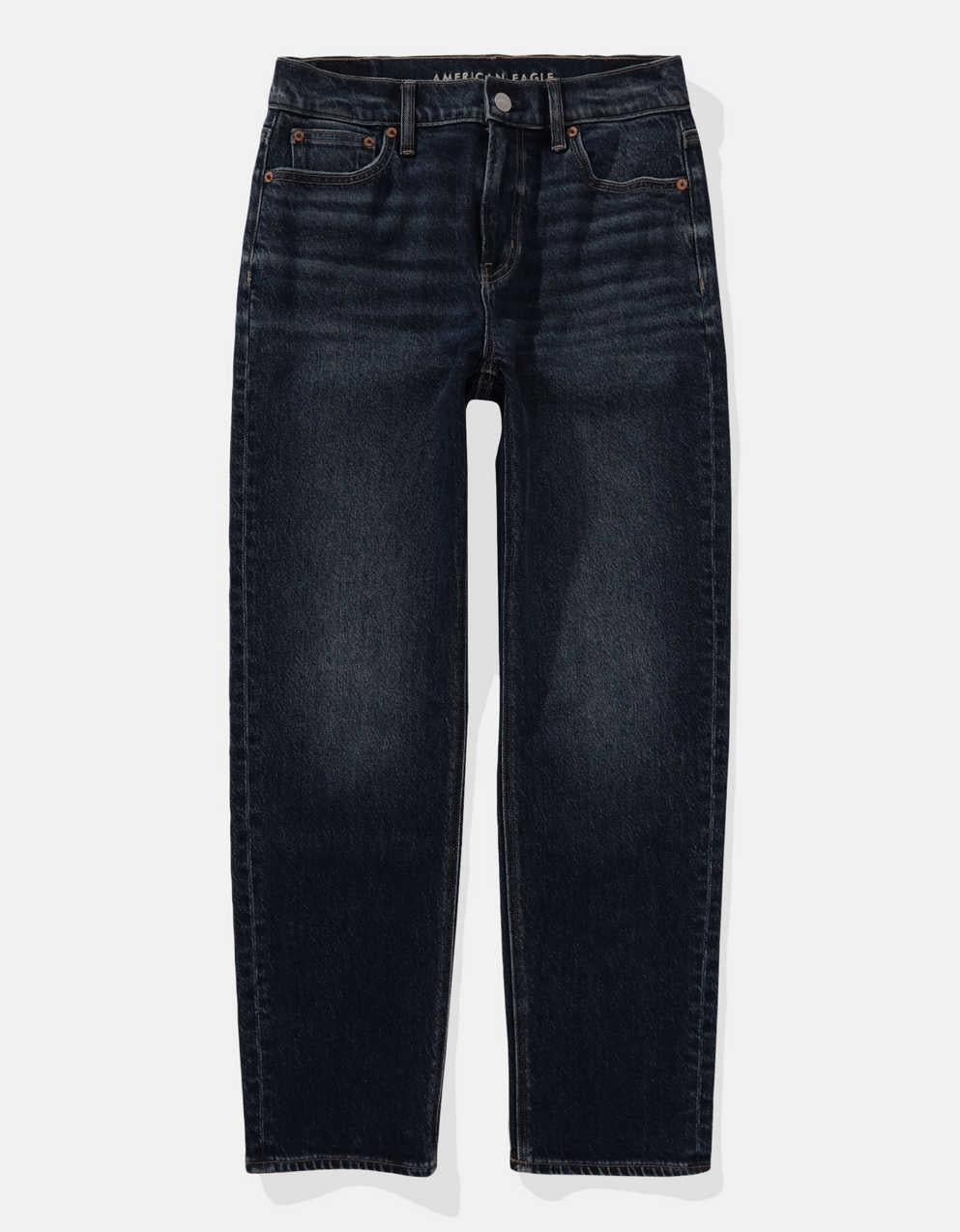 AE Stretch Super High-Waisted Ankle Straight Jean