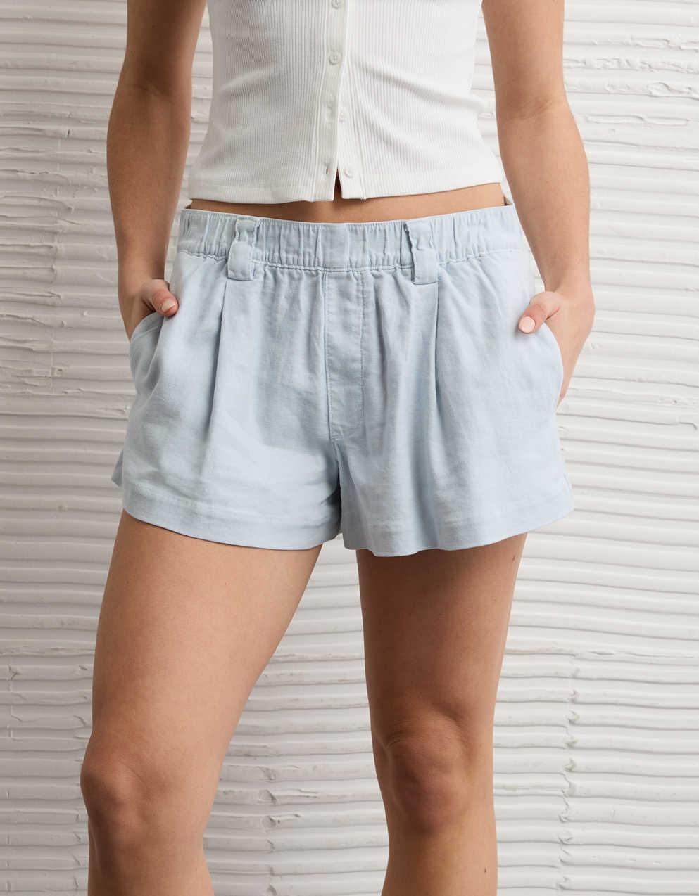 AE Stretch High-Waisted Pleated Trouser Short