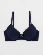Show Off Vintage Lace Plunge Push Up Bra