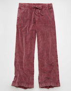 AE Stretch Corduroy Low-Rise Baggy Wide-Leg Pant