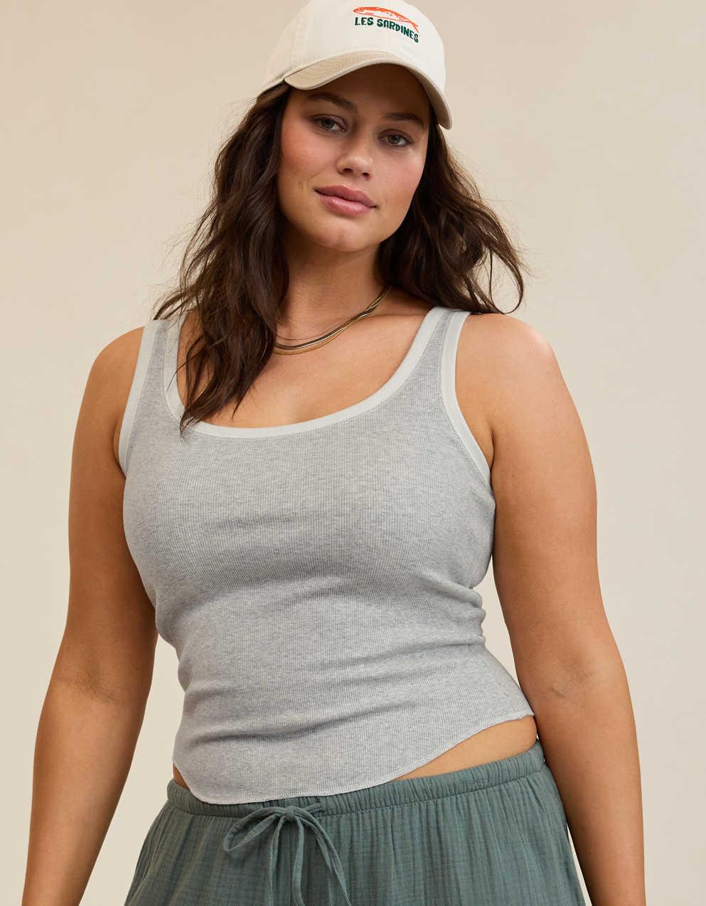 Aerie Ribbed Scoop Neck Tank Top