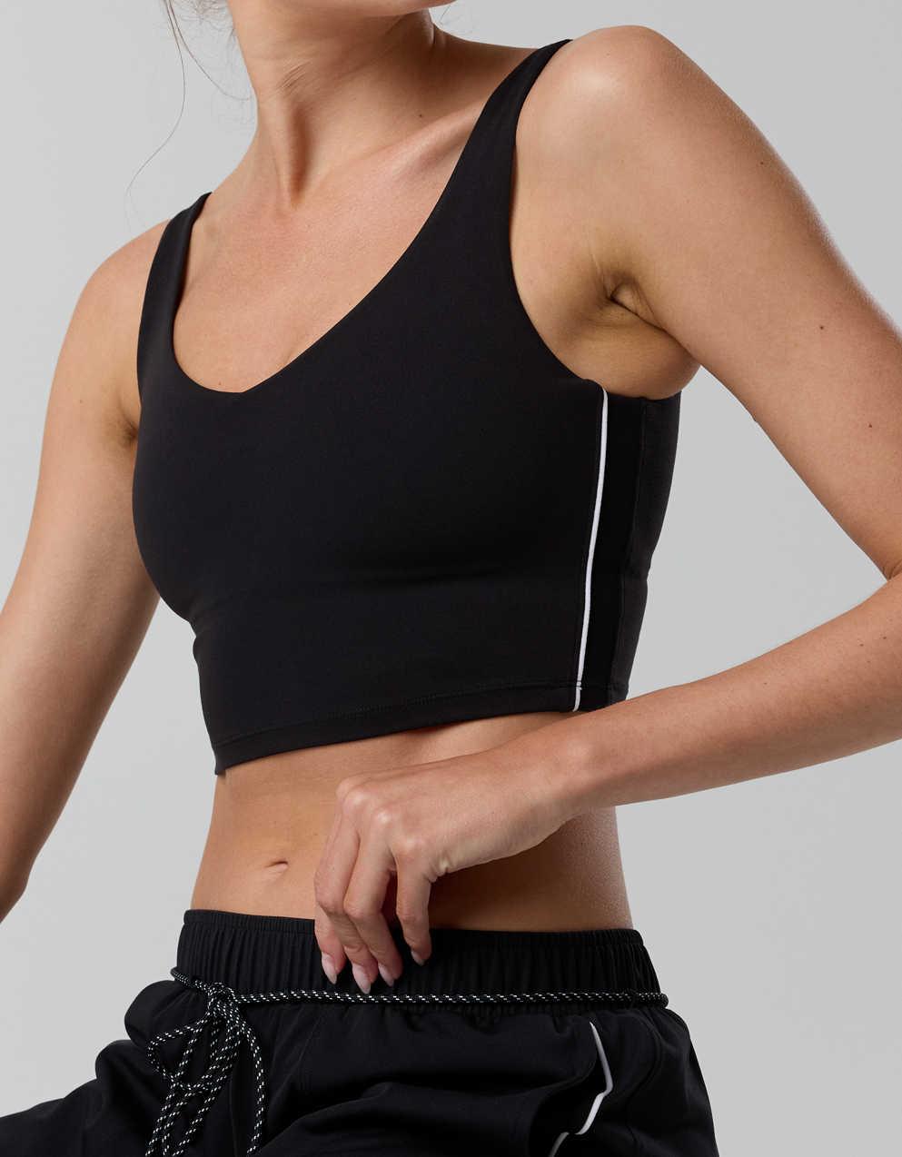 OFFLINE By Aerie Real Me Track Low Key Longline Sports Bra