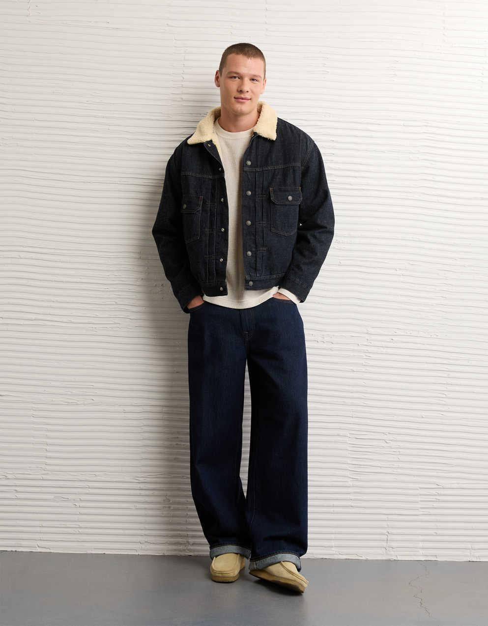 AE Sherpa Denim Jacket