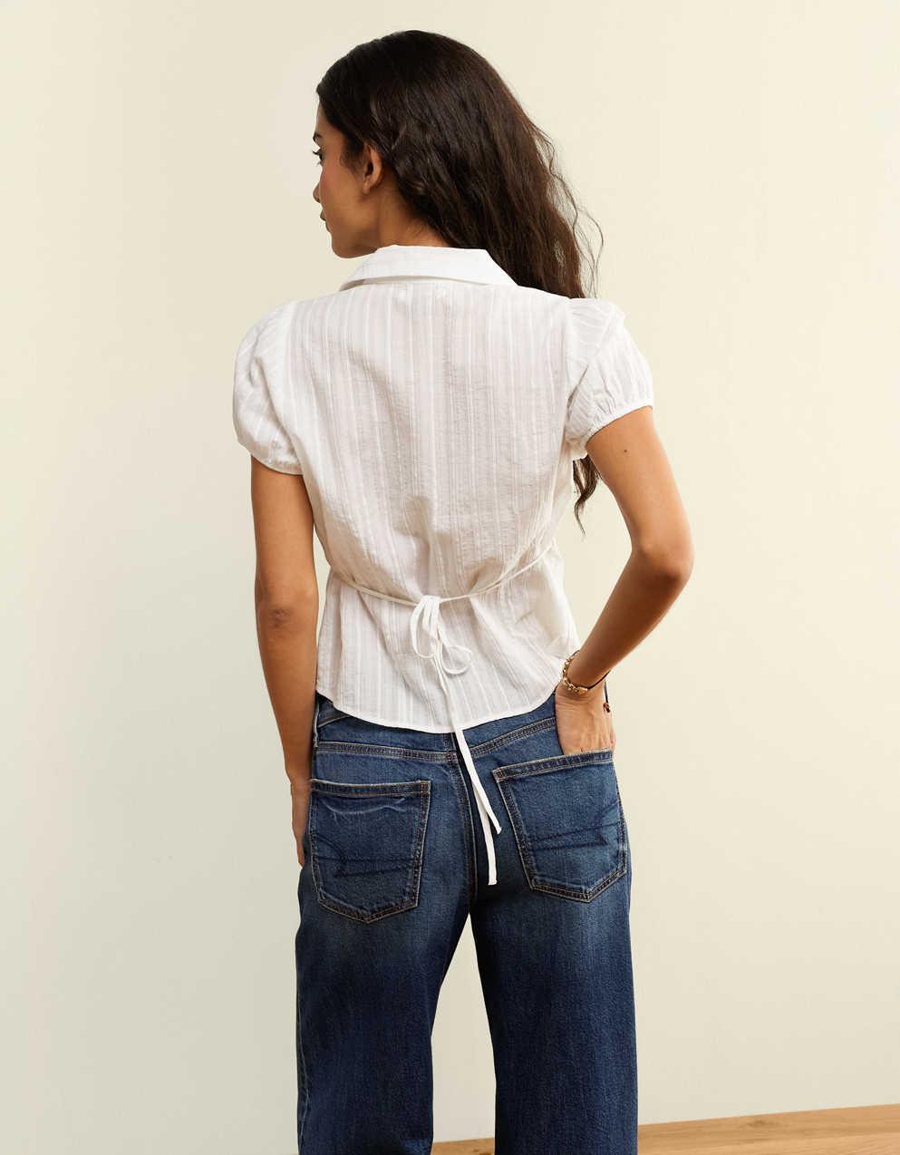 AE Short-Sleeve Button-Up Shirt