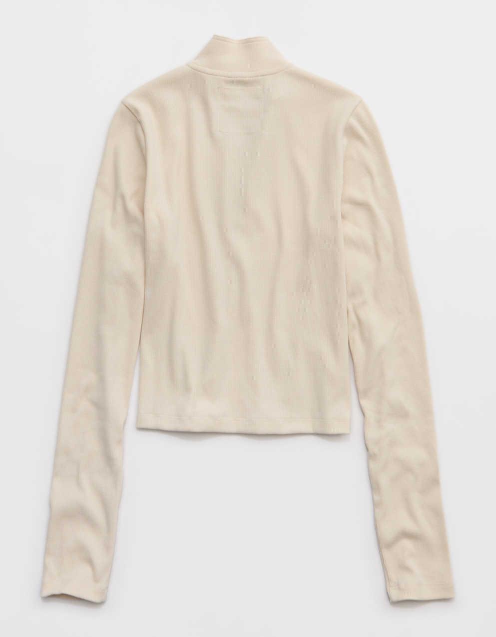 Aerie Long Sleeve Quarter Zip T-Shirt