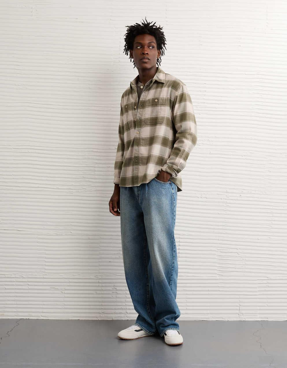 AE Relaxed Fit Everyday Flannel Shirt