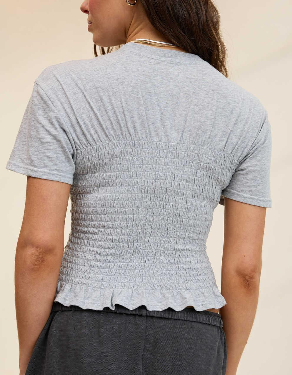 Aerie Smocked T-Shirt