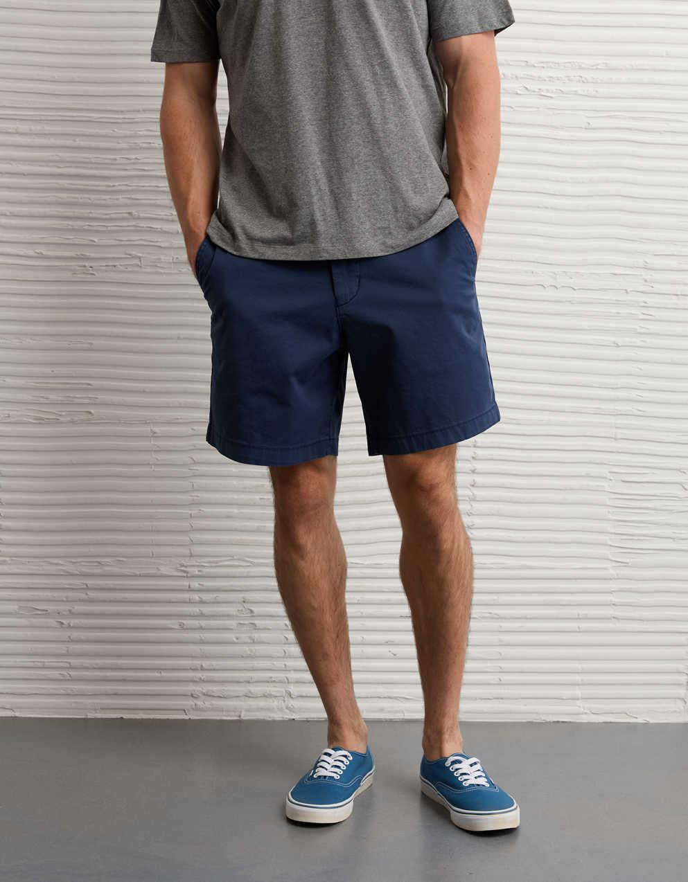 AE 7" Flex Lived-In Khaki Short