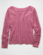 AE Whoa So Soft Lace Sweater